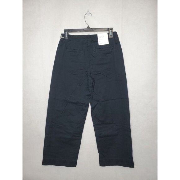 A New Day Black High Rise Stretch Relaxed Wide Leg Crop Pants Oversized - Picture 5 of 8